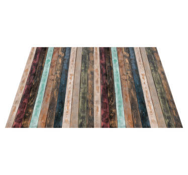 Vinylteppich Holzoptik bunte klassische planken - TenStickers