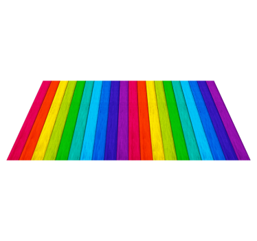 Vinylteppich Holzoptik regenbogen-streifen-layout - TenStickers
