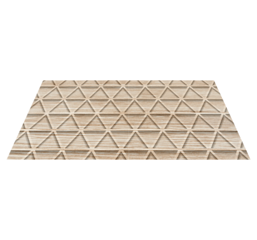 Geometrisches Dreiecksdesign Vinylteppich Holzoptik - TenStickers