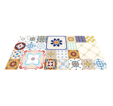 Vintage Mosaikmuster Vinyl Teppich Küche - TenStickers