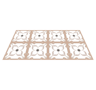 Vinyl Teppich Fliesenoptik elegante symmetrie - TenStickers