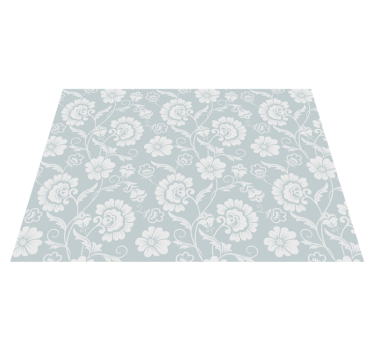 Vinyl Teppich Pflanzen elegantes Blumenmuster - TenStickers