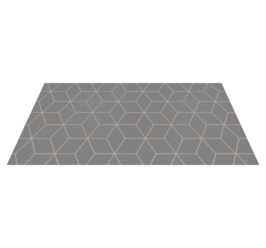 Vinyl Teppich geometrisches graues Sechseckmuster - TenStickers