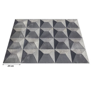 Vinylteppich Wohnzimmer Beton rechteckiges Muster - TenStickers