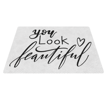 You Look Beautiful Vinylteppich Bad - TenStickers