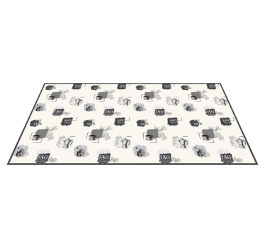 Vinylteppich Vintage Kaffee-Muster - TenStickers