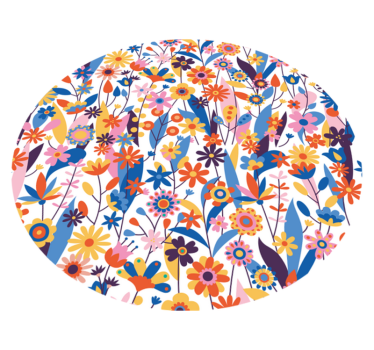 Vinylteppich Natur mehrfarbige Blumen - TenStickers