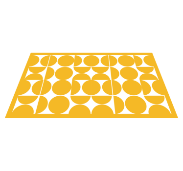 Vinylteppich geometrisch gelbe Halbkreise - TenStickers