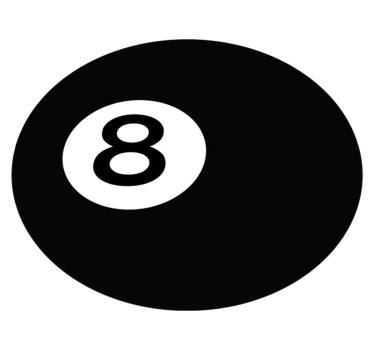 Vinyl Teppich rund mit Billardkugel Nummer 8 - TenStickers