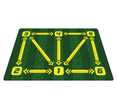 Fußball Training Vinyl Teppich rechteckig - TenStickers
