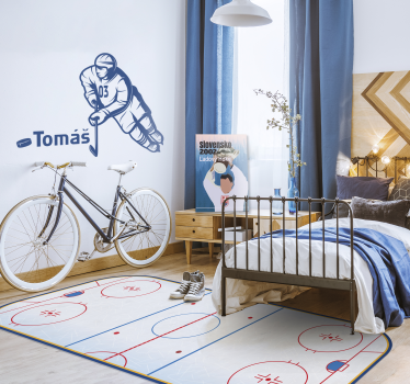 Vinyl Teppich Kinderzimmer spiele Eishockeyplatz - TenStickers