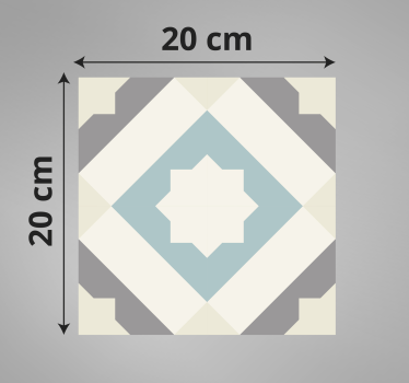 Hellblaue geometrische Sterne Vinyl Teppich Bad - TenStickers