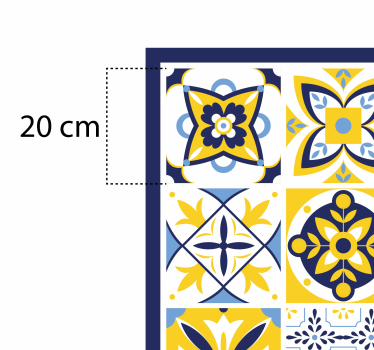 Vinyl Teppich Küche Blauer portugiesischer stil - TenStickers