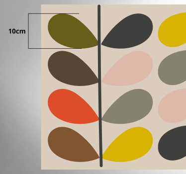 Vinylteppich Wohnzimmer Orla kiely Muster - TenStickers
