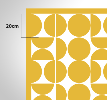 Vinylteppich geometrisch gelbe Halbkreise - TenStickers