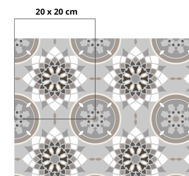 Vinyl läufer küche bodenblume fliesendesign - TenStickers