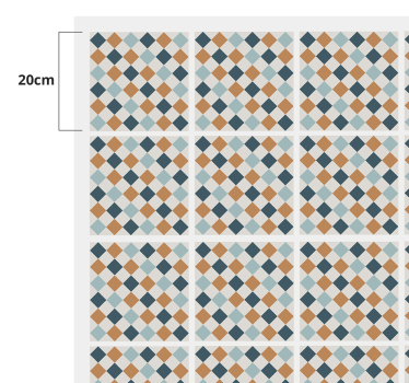 Vinyl Teppich Bad abstrakte geometrische fliesen - TenStickers