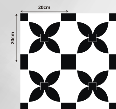 Vinyl Teppich Küche Schwarz bedruckt - TenStickers