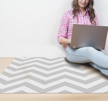 Beige streifen minimalistischer Vinylteppich - TenStickers