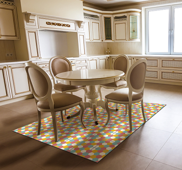 Bunte sechsecke geometrischen vinyl teppich - TenStickers