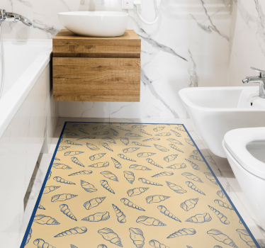 Vinyl Teppich Bad akzent mit maritimem motiv - TenStickers