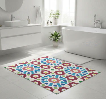 Vinyl teppich bad arabische wandfliesen design - TenStickers