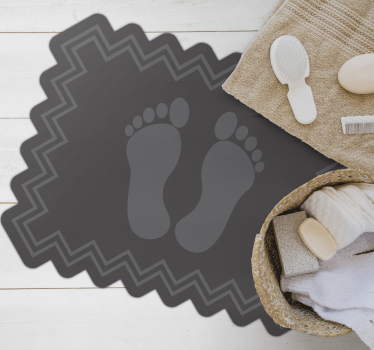 Vinyl Teppich Bad badematte mit fußabdruck - TenStickers
