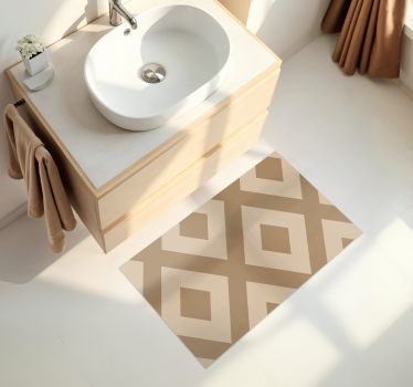 Vinyl Teppich Bad beige stoffimitat - TenStickers