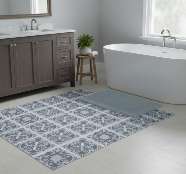 Vinyl teppich bad blauer originaler fliesenaufkleber - TenStickers