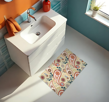 Vinyl Teppich Bad bunte wassertropfen - TenStickers