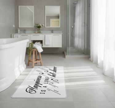 Vinyl teppich bad für glückliche lange duschen - TenStickers