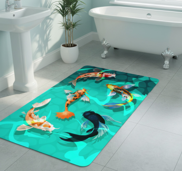 Vinyl teppich bad koi dusche - TenStickers