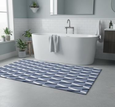 Vinyl teppich bad mit 3d-rautenmotiv - TenStickers