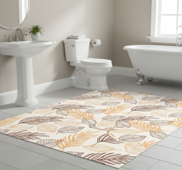 Vinyl teppich bad mit goldenem getreide-design - TenStickers