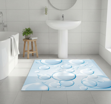 Vinyl teppich bad mit kugelblasen-motiv - TenStickers