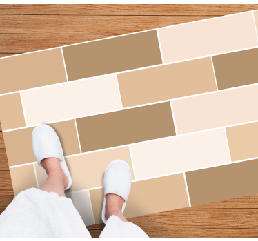 Vinyl Teppich Bad neutrale ziegelfliesen - TenStickers