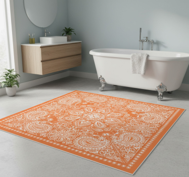 Vinyl teppich bad paisley fliesenmuster - TenStickers