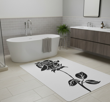Vinyl teppich bad rose für duschabtrennung - TenStickers