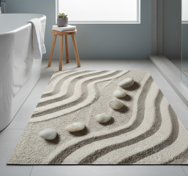 Vinyl teppich bad zen-pfad sand für duschbereich - TenStickers