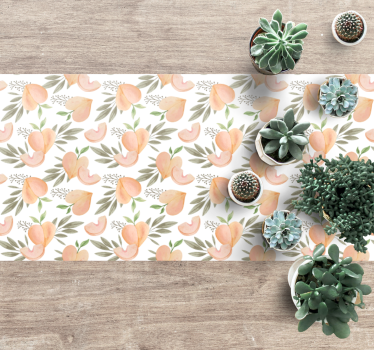 Vinyl Teppich Küche pfirsich-blumenarrangement - TenStickers