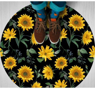 Vinyl Teppich Blumen sonnenblumen-blumenmotiv - TenStickers
