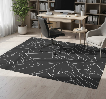 Vinyl teppich büro bergumriss - TenStickers