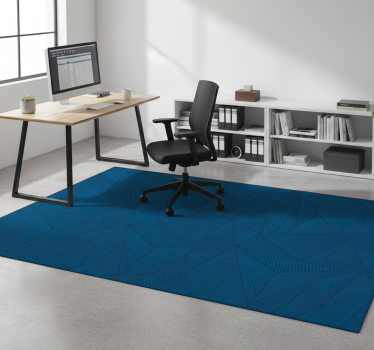 Vinyl teppich büro blau geometrisches muster - TenStickers