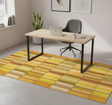 Vinyl teppich büro goldgelbe blöcke - TenStickers
