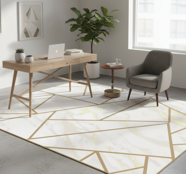 Vinyl teppich büro marmor geometrisches mosaik - TenStickers