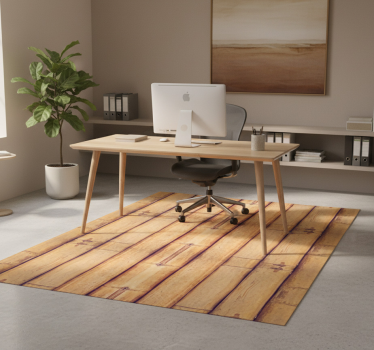 Vinyl teppich büro mit bambus holzoptik - TenStickers
