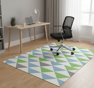 Vinyl teppich büro mit bunten pastell-dreiecken - TenStickers
