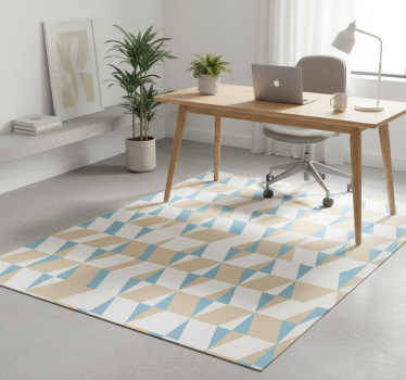 Vinyl teppich büro mit geometrisch minimalistischen formen - TenStickers