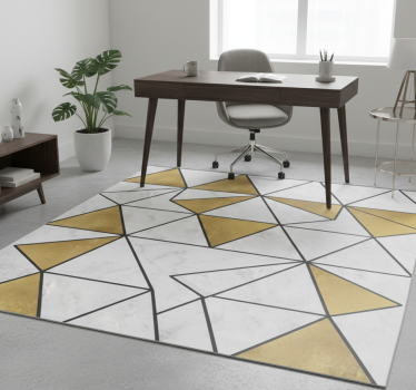 Vinyl teppich büro mit geometrischem marmor-effekt - TenStickers