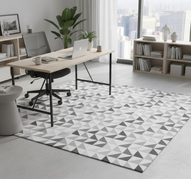 Vinyl teppich büro mit geometrischen dreiecken - TenStickers